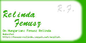 relinda fenusz business card